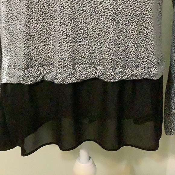 ❤️MICHAEL MK  Xlarge blk/ gray L/S top - Picture 2 of 7